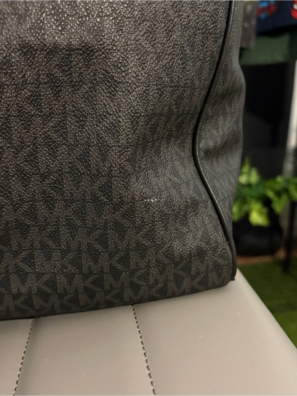 Michael Kors Black/Grey Logo Duffel Bag